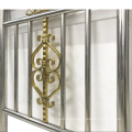 Gold flower ornament design 304 security stainless steel railing Handrail for swing pool railing